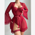 Scarlet Luxe Lace Robe & Lingerie Set
