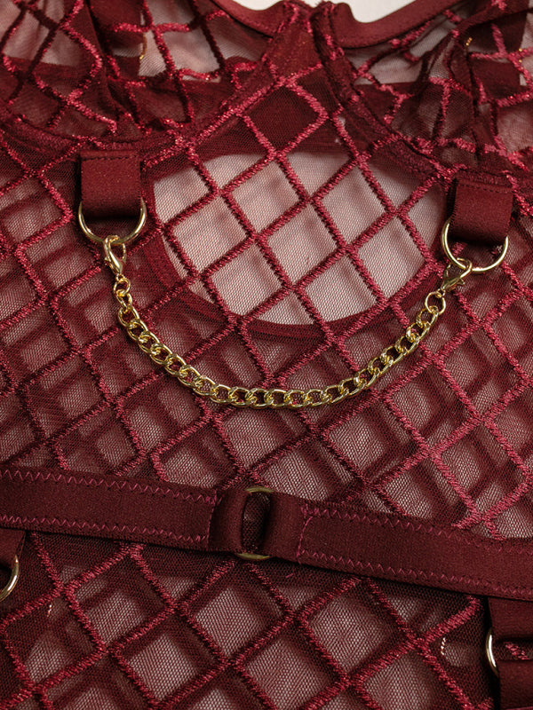 Entwine – Mesh Lace & Chain Lingerie Set