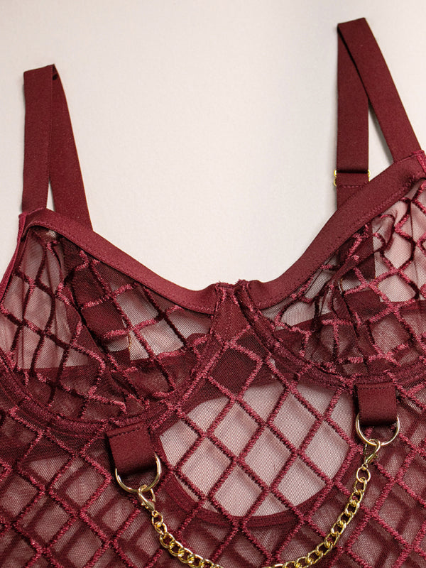 Entwine – Mesh Lace & Chain Lingerie Set